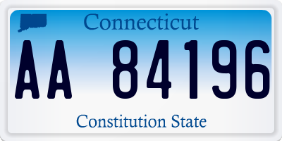 CT license plate AA84196