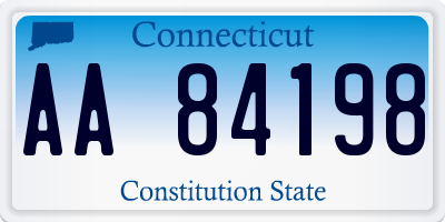 CT license plate AA84198