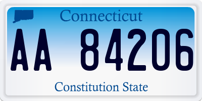 CT license plate AA84206