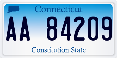 CT license plate AA84209