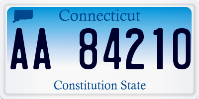 CT license plate AA84210