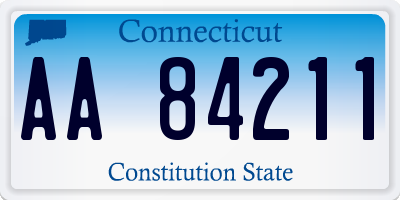 CT license plate AA84211