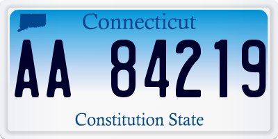 CT license plate AA84219