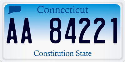 CT license plate AA84221