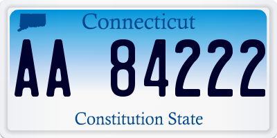 CT license plate AA84222