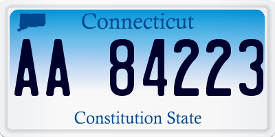 CT license plate AA84223