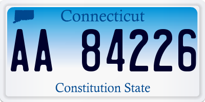 CT license plate AA84226