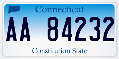 CT license plate AA84232