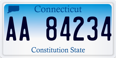 CT license plate AA84234