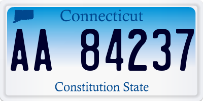 CT license plate AA84237