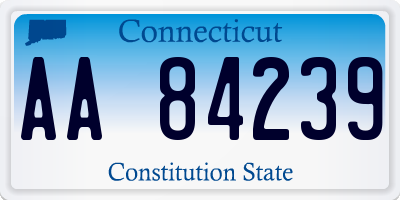 CT license plate AA84239