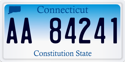 CT license plate AA84241