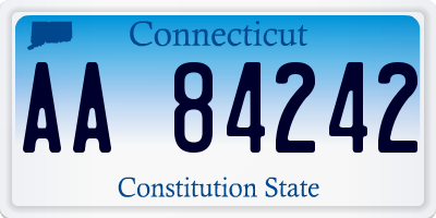 CT license plate AA84242