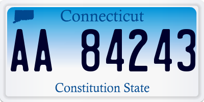CT license plate AA84243
