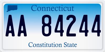 CT license plate AA84244