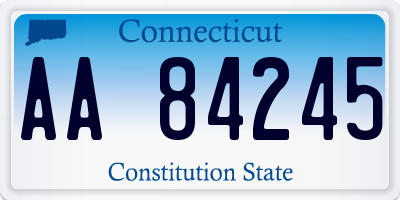 CT license plate AA84245