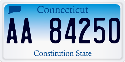 CT license plate AA84250