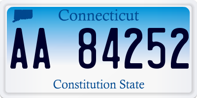 CT license plate AA84252