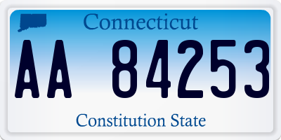 CT license plate AA84253