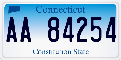 CT license plate AA84254