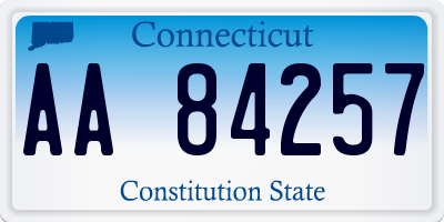 CT license plate AA84257