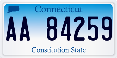 CT license plate AA84259