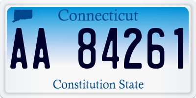 CT license plate AA84261