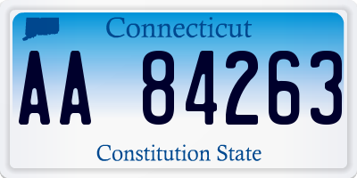 CT license plate AA84263