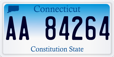 CT license plate AA84264