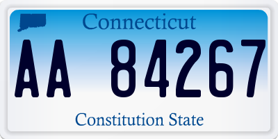 CT license plate AA84267