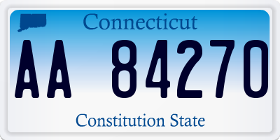 CT license plate AA84270