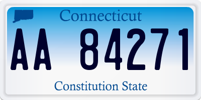 CT license plate AA84271