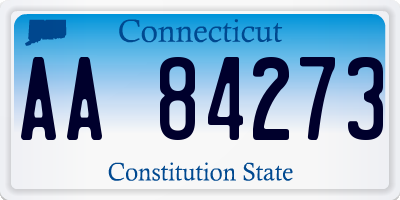 CT license plate AA84273