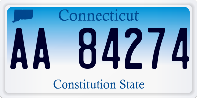 CT license plate AA84274