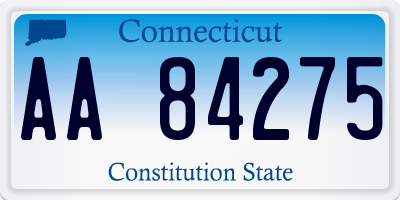 CT license plate AA84275