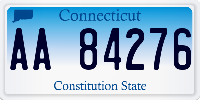 CT license plate AA84276