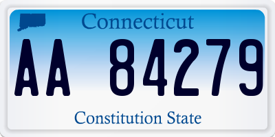 CT license plate AA84279