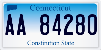 CT license plate AA84280