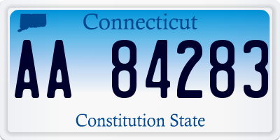 CT license plate AA84283
