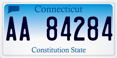 CT license plate AA84284