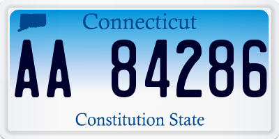 CT license plate AA84286