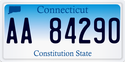 CT license plate AA84290