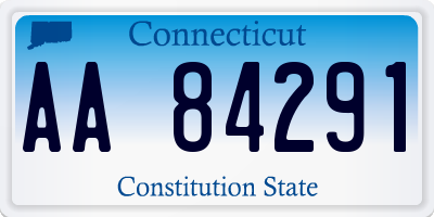 CT license plate AA84291