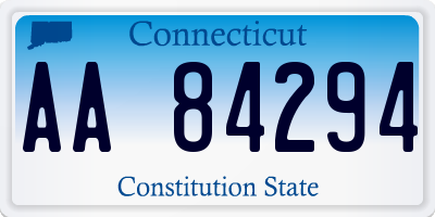 CT license plate AA84294