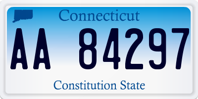 CT license plate AA84297