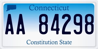 CT license plate AA84298