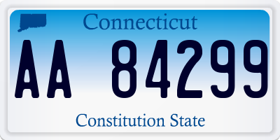 CT license plate AA84299