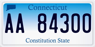 CT license plate AA84300