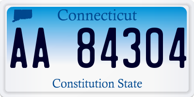 CT license plate AA84304