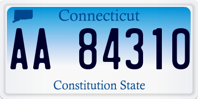 CT license plate AA84310